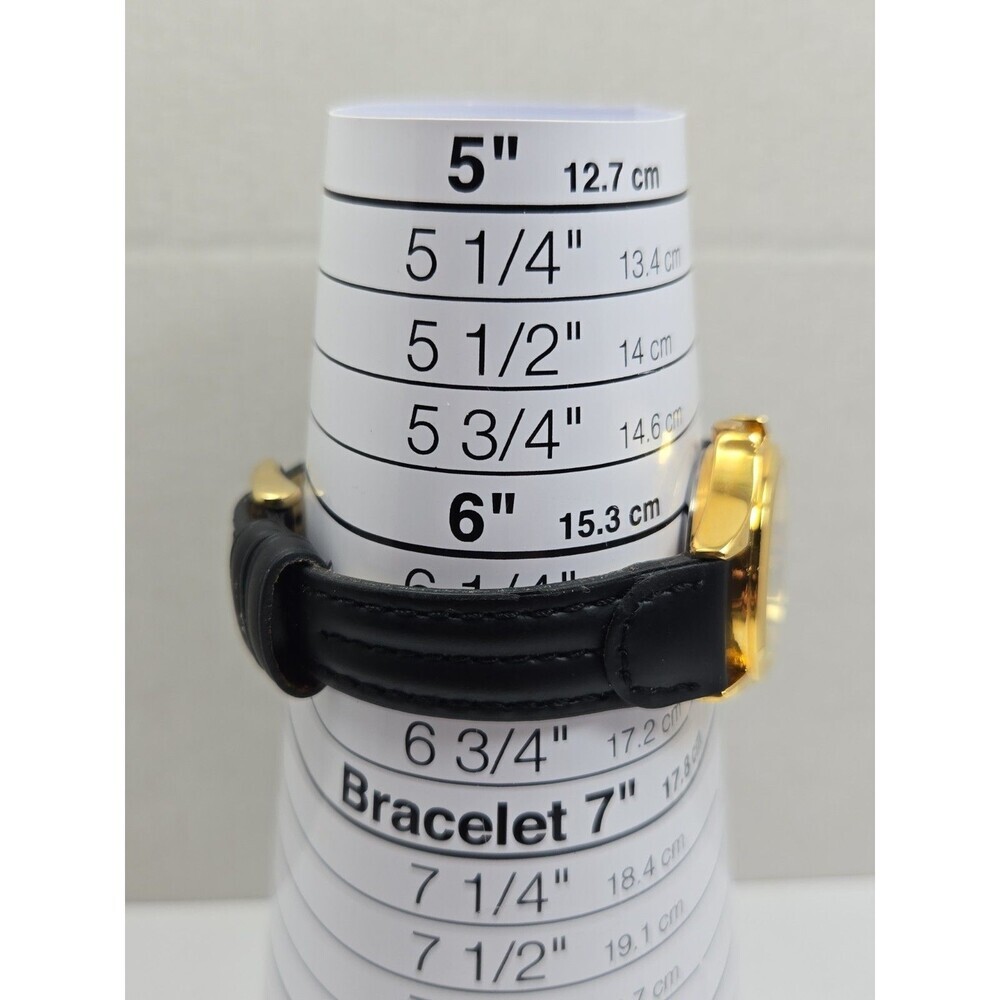 USMC Marine Corps EGA Gold Tone Womens Quartz Date Watch 29 MM Black New Battery - Picture 7 of 12